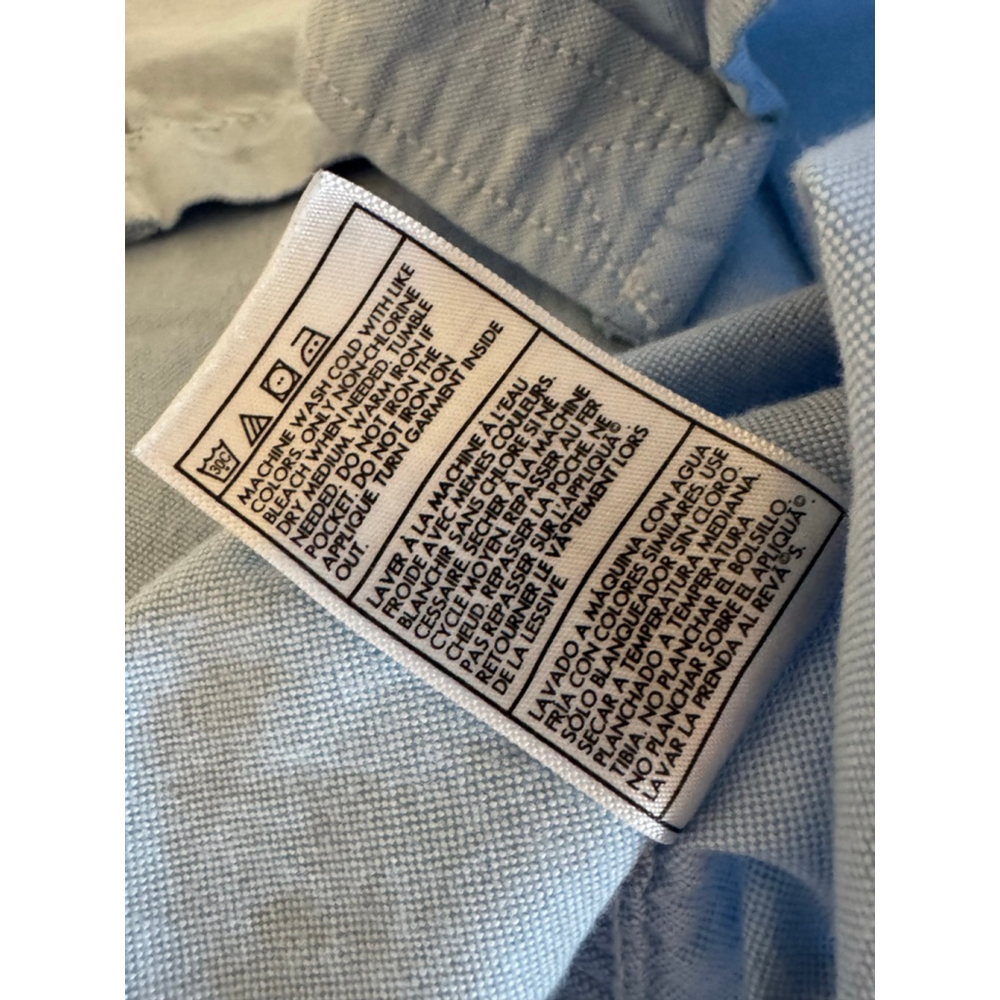 Hurley Light Blue Button Down Short Sleeve Shirt Large - Picture 5 of 6